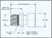 M28876 circular 18 Channel Fiber Optic Receptacle (Wall Mount), No backshell
